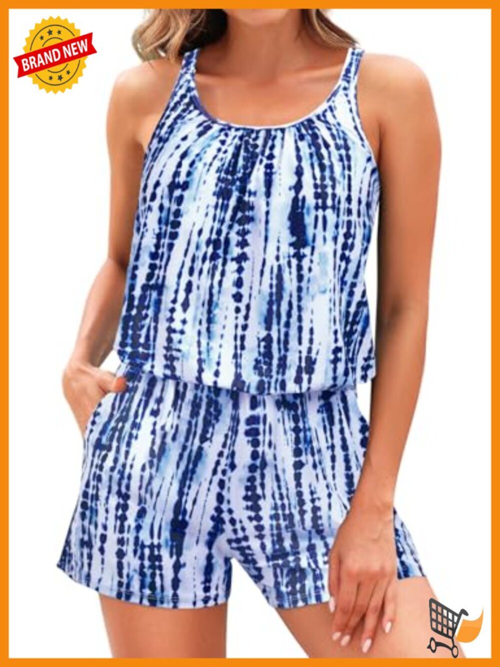 One Piece Swimwear with Pockets Boyleg Bathing Suit Modest Swimsuits